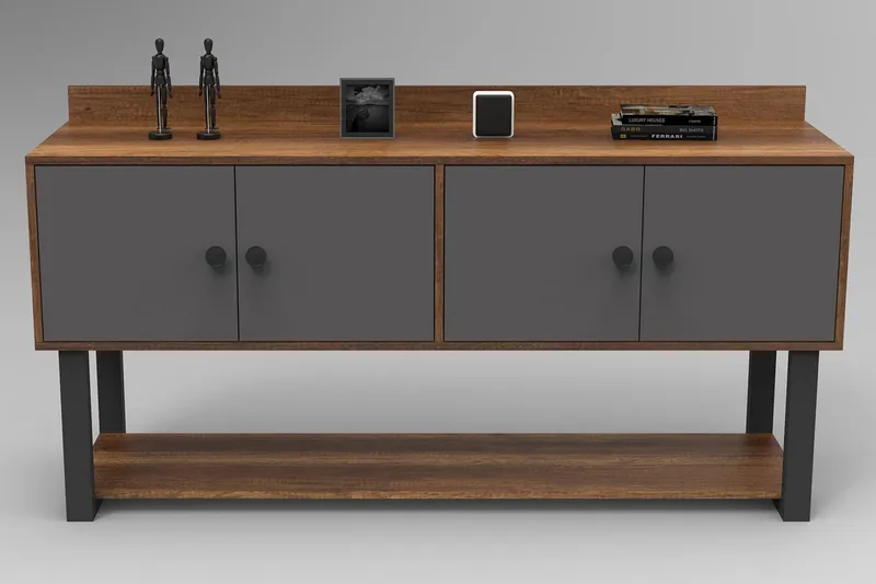 Numandro Avlastningsbord 180 cm - Teak/Antracit - Möbler - Bord & matgrupp - Avlastningsbord & sidobord - Konsolbord & hallbord