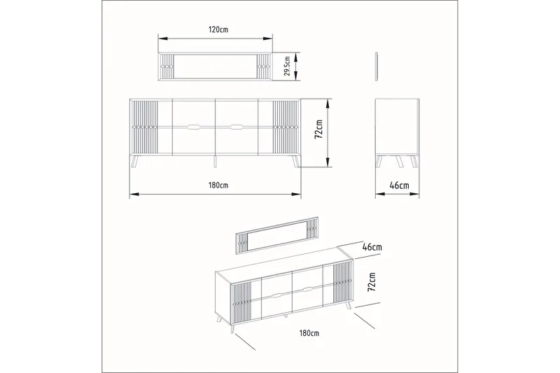 Ocotla Konsollbord 180 cm - Vit - Möbler - Bord & matgrupp - Avlastningsbord & sidobord - Konsolbord & hallbord