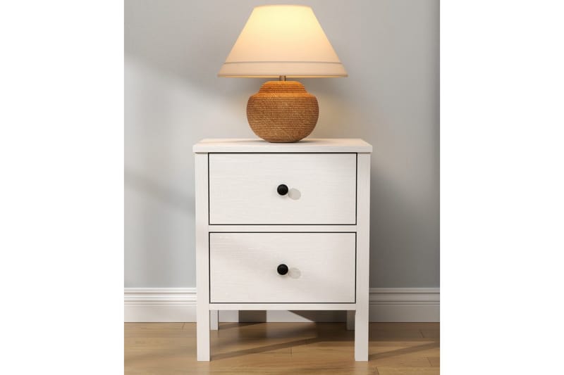 Odelis Sängbord 50 cm - Natur/Vit - Möbler - Bord & matgrupp - Avlastningsbord & sidobord - Sängbord & nattduksbord