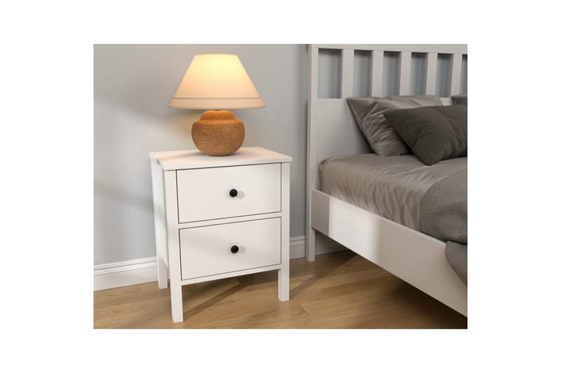 Odelis Sängbord 50 cm - Natur/Vit - Möbler - Bord & matgrupp - Avlastningsbord & sidobord - Sängbord & nattduksbord