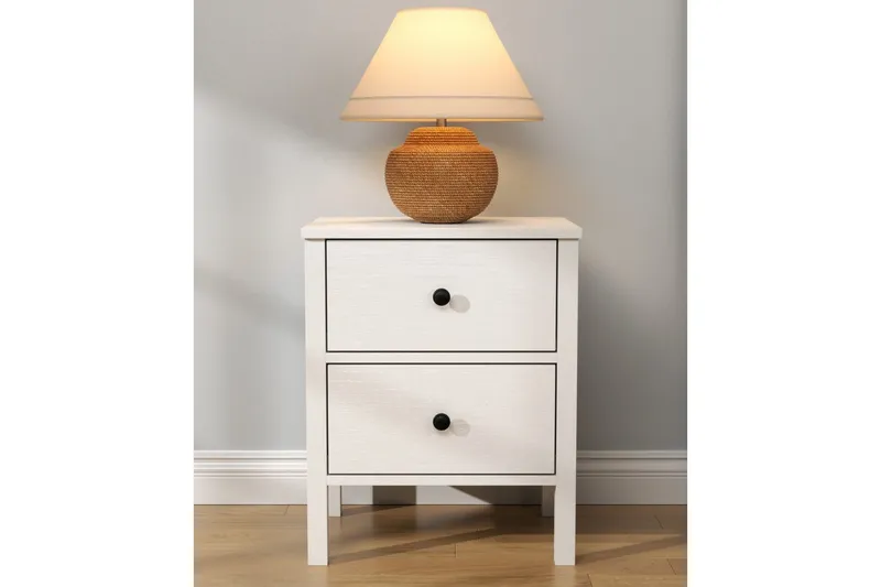 Odelis Sängbord 50 cm - Natur/Vit - Möbler - Bord & matgrupp - Avlastningsbord & sidobord - Sängbord & nattduksbord