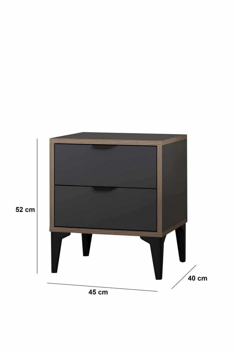 Olyros Nattduksbord 45 cm - Antracit - Möbler - Bord & matgrupp - Avlastningsbord & sidobord - Sängbord & nattduksbord