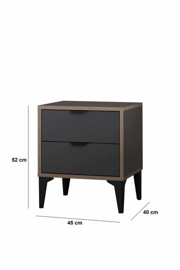 Olyros Nattduksbord 45 cm - Antracit - Möbler - Bord & matgrupp - Avlastningsbord & sidobord - Sängbord & nattduksbord