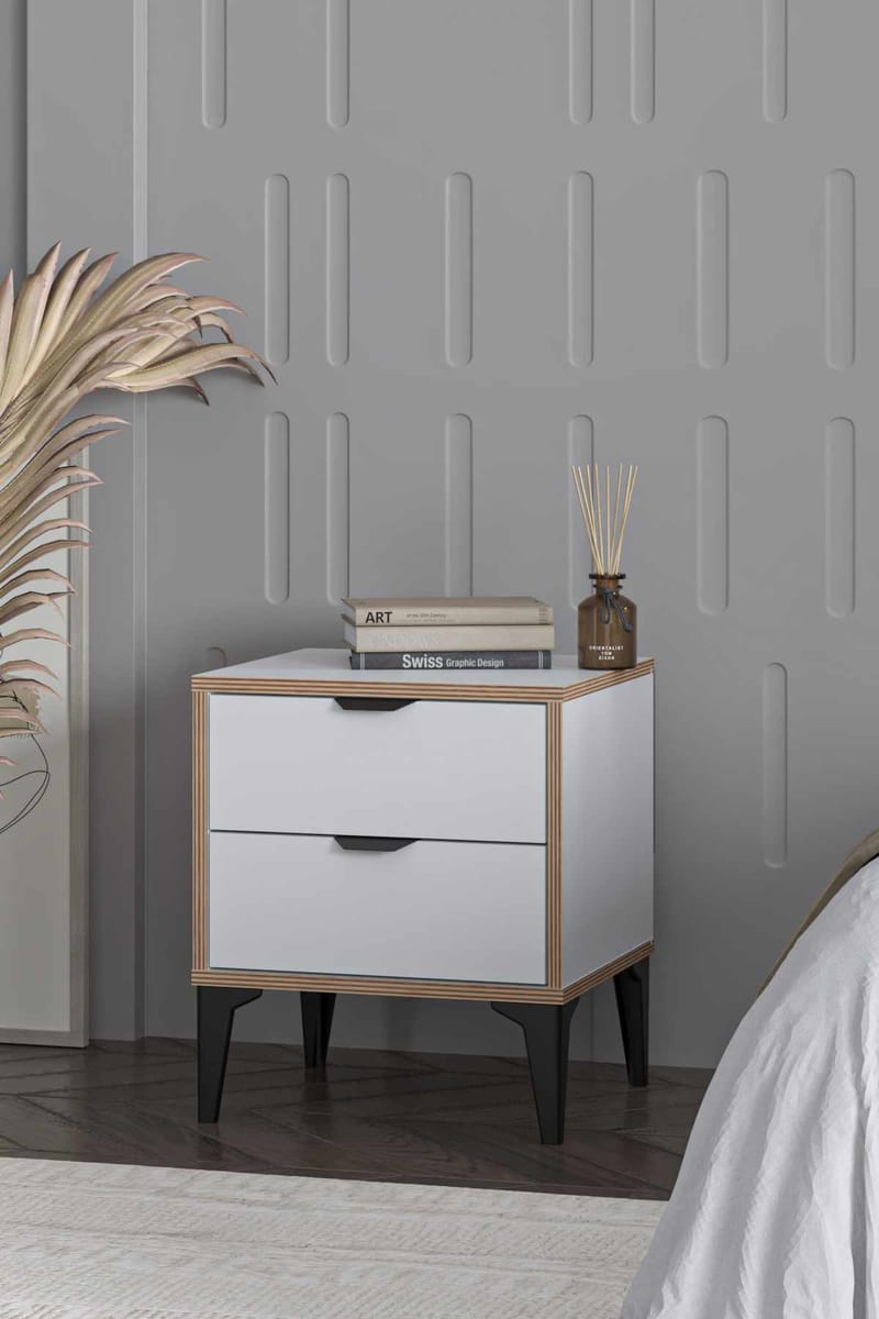 Olyros Nattduksbord 45 cm - Vit - Möbler - Bord & matgrupp - Avlastningsbord & sidobord - Sängbord & nattduksbord