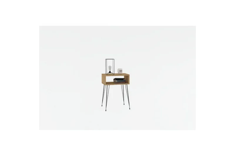 Omren Sängbord 45 cm - Ek/Svart - Möbler - Bord & matgrupp - Avlastningsbord & sidobord - Sängbord & nattduksbord