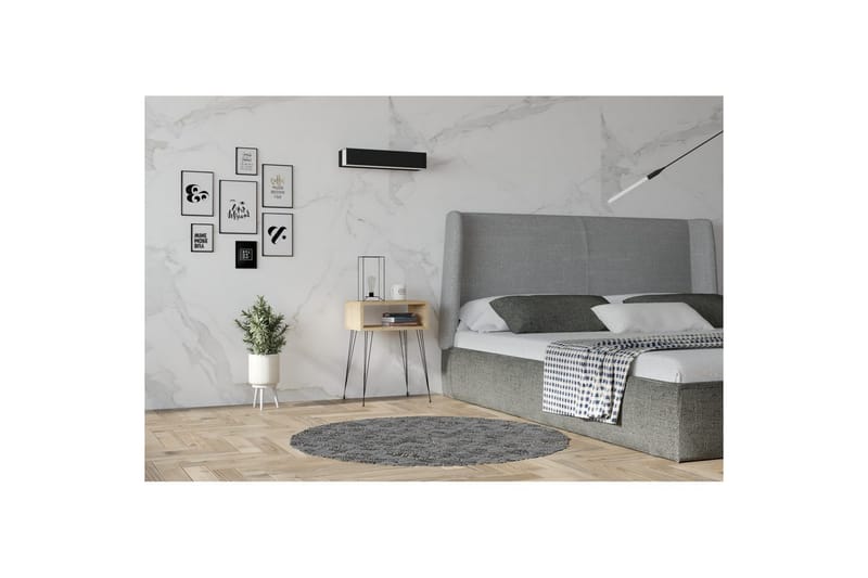 Omren Sängbord 45 cm - Ek/Svart - Möbler - Bord & matgrupp - Avlastningsbord & sidobord - Sängbord & nattduksbord