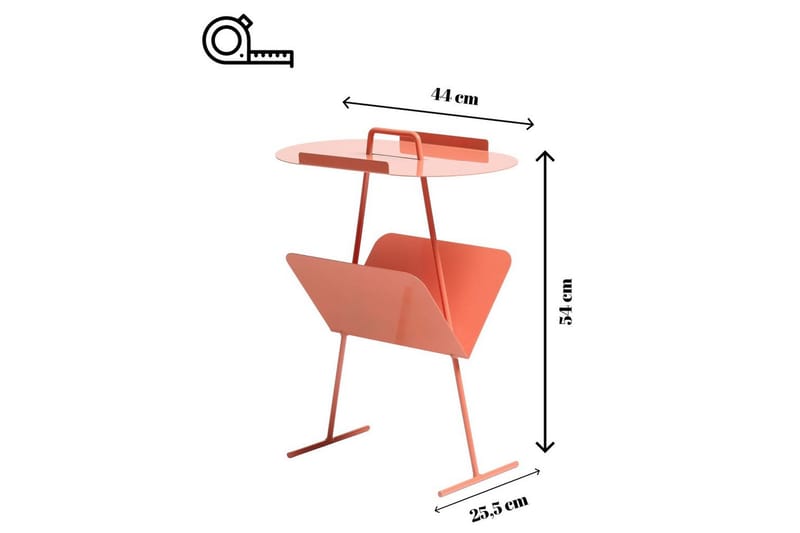 Orren Sidobord 44 cm - Rosa - Möbler - Bord & matgrupp - Avlastningsbord & sidobord - Lampbord & sidobord