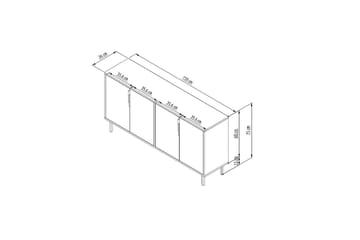Osmar Konsollbord 150 cm - Vit - Möbler - Bord & matgrupp - Avlastningsbord & sidobord - Konsolbord & hallbord
