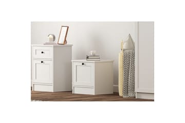 Ovril Sängbord 45 cm - Matt Vit - Möbler - Bord & matgrupp - Avlastningsbord & sidobord - Sängbord & nattduksbord