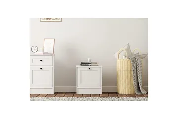 Ovril Sängbord 45 cm - Matt Vit - Möbler - Bord & matgrupp - Avlastningsbord & sidobord - Sängbord & nattduksbord