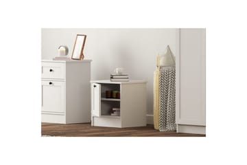 Ovril Sängbord 45 cm - Matt Vit - Möbler - Bord & matgrupp - Avlastningsbord & sidobord - Sängbord & nattduksbord