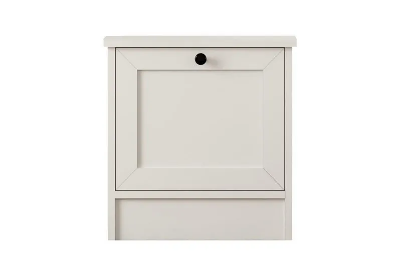 Ovril Sängbord 45 cm, Matt Vit