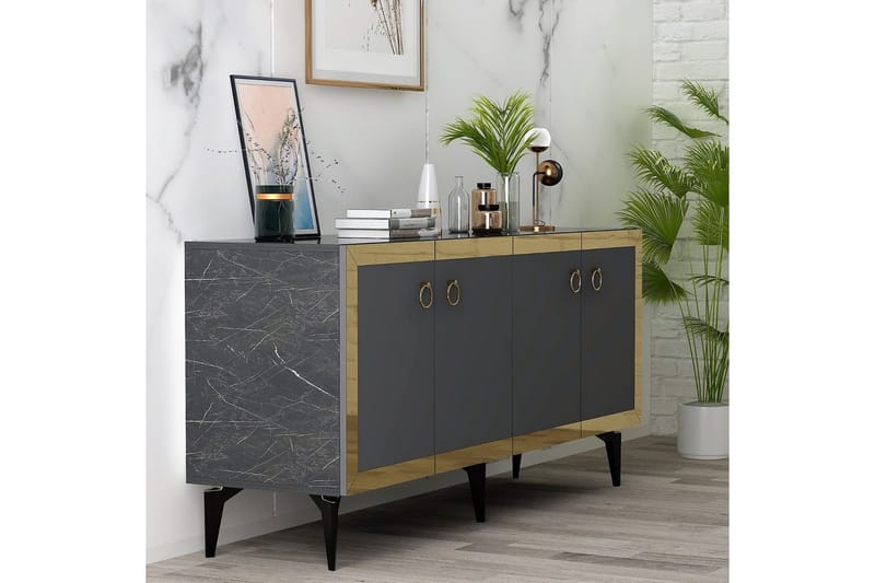 Petrolla Konsollbord 150 cm - Guld/Svart/Antracit - Möbler - Bord & matgrupp - Avlastningsbord & sidobord - Konsolbord & hallbord
