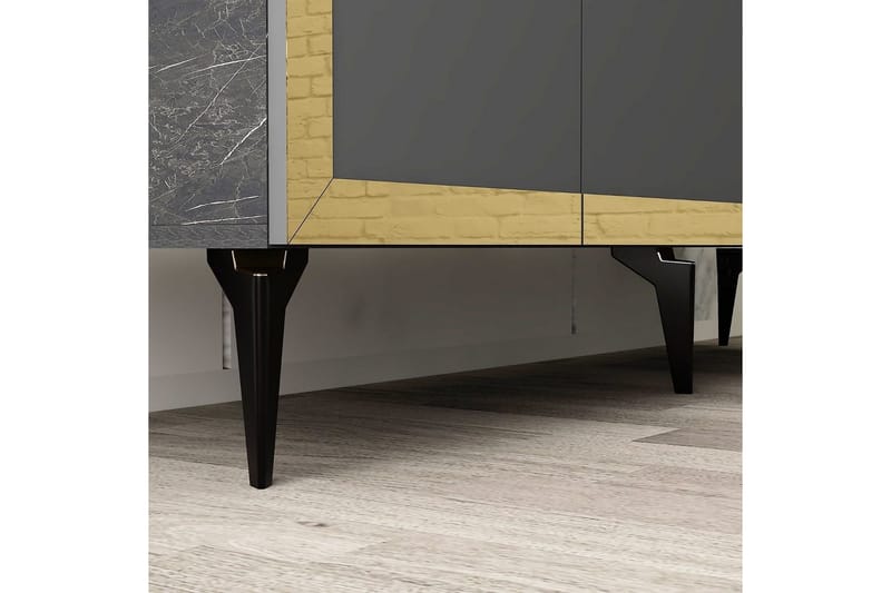 Petrolla Konsollbord 150 cm - Guld/Svart/Antracit - Möbler - Bord & matgrupp - Avlastningsbord & sidobord - Konsolbord & hallbord