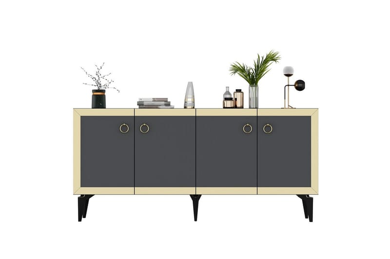 Petrolla Konsollbord 150 cm - Guld/Svart/Antracit - Möbler - Bord & matgrupp - Avlastningsbord & sidobord - Konsolbord & hallbord