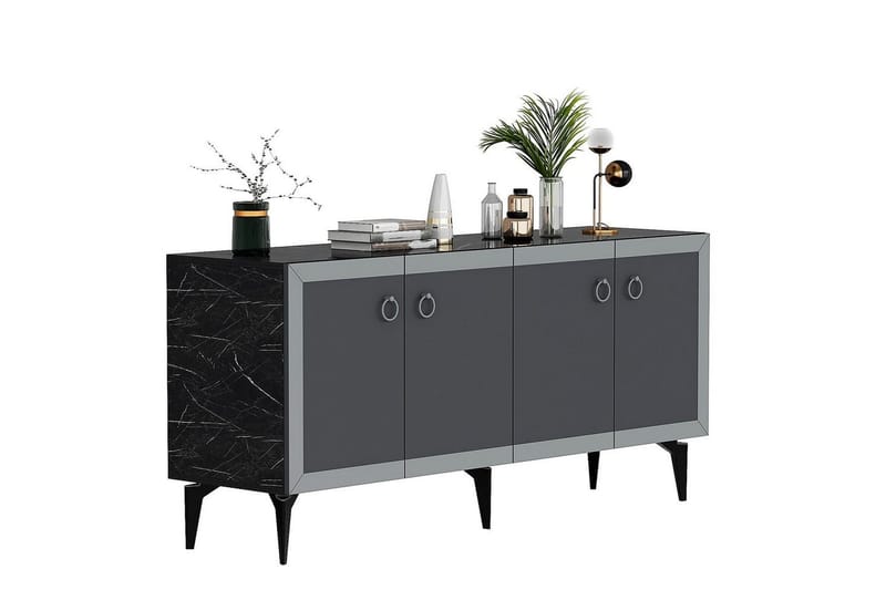 Petrolla Konsollbord 150 cm - Svart/Silver/Antracit - Möbler - Bord & matgrupp - Avlastningsbord & sidobord - Konsolbord & hallbord