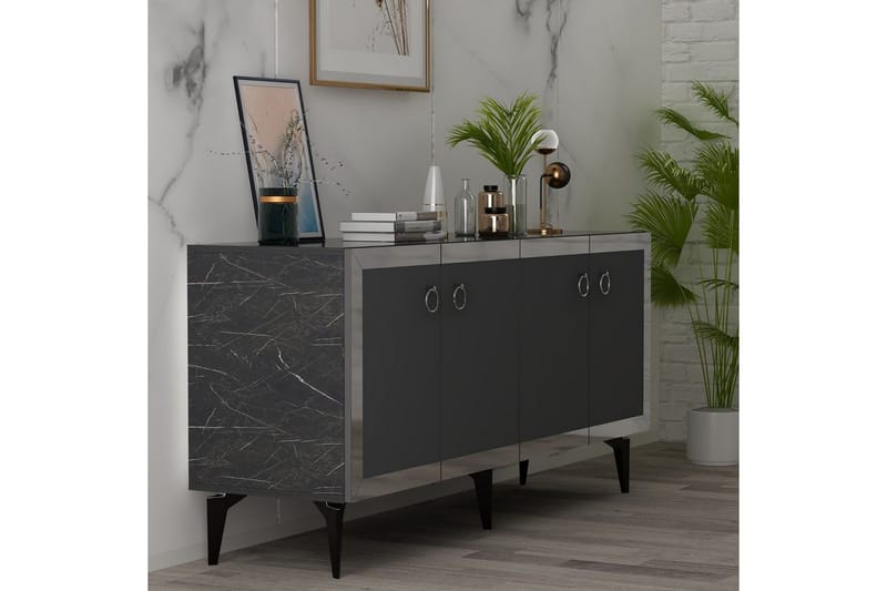 Petrolla Konsollbord 150 cm - Svart/Silver/Antracit - Möbler - Bord & matgrupp - Avlastningsbord & sidobord - Konsolbord & hallbord