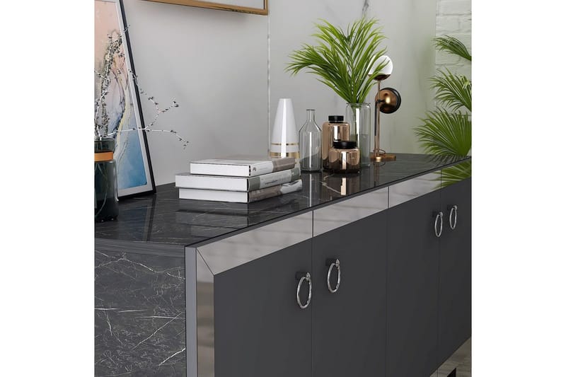 Petrolla Konsollbord 150 cm - Svart/Silver/Antracit - Möbler - Bord & matgrupp - Avlastningsbord & sidobord - Konsolbord & hallbord