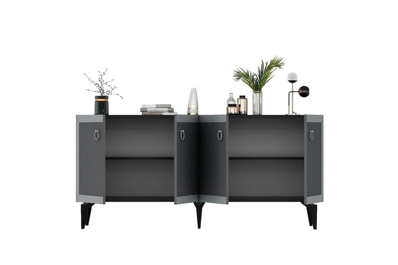 Petrolla Konsollbord 150 cm - Svart/Silver/Antracit - Möbler - Bord & matgrupp - Avlastningsbord & sidobord - Konsolbord & hallbord