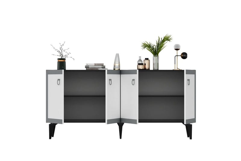Petrolla Konsollbord 150 cm - Svart/Vit/Silver - Möbler - Bord & matgrupp - Avlastningsbord & sidobord - Konsolbord & hallbord