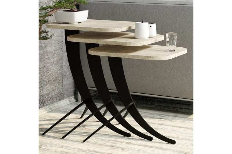 Pion Satsbord - Beige - Möbler - Bord & matgrupp - Avlastningsbord & sidobord - Satsbord