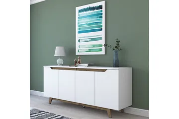Porzic Konsollbord 180 cm - Vit/Mörkbrun - Möbler - Bord & matgrupp - Avlastningsbord & sidobord - Konsolbord & hallbord