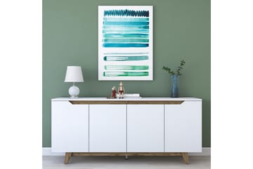 Porzic Konsollbord 180 cm - Vit/Mörkbrun - Möbler - Bord & matgrupp - Avlastningsbord & sidobord - Konsolbord & hallbord