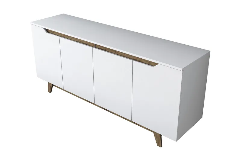 Porzic Konsollbord 180 cm - Vit/Mörkbrun - Möbler - Bord & matgrupp - Avlastningsbord & sidobord - Konsolbord & hallbord