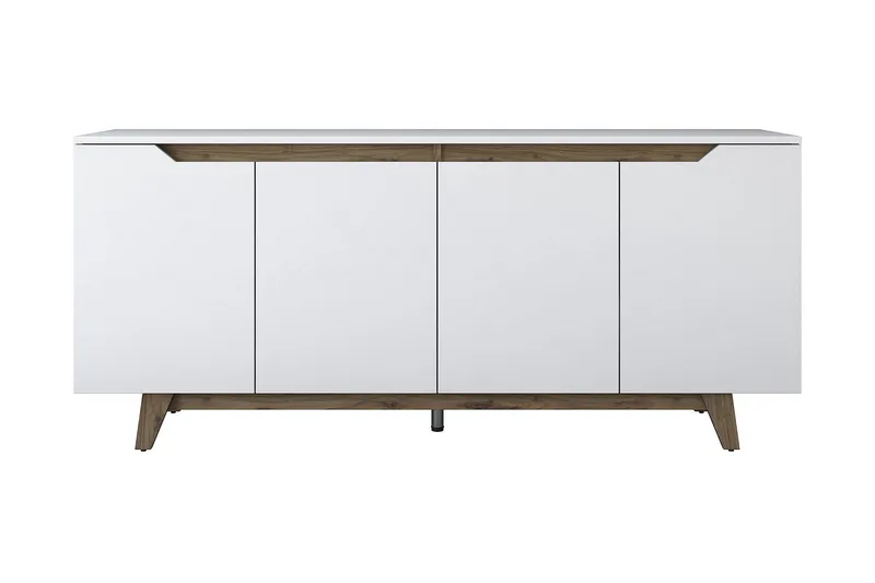 Porzic Konsollbord 180 cm, Vit/Mörkbrun