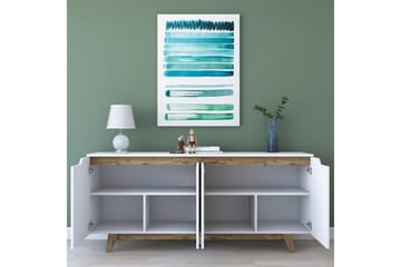 Porzic Konsollbord 180 cm - Vit/Mörkbrun - Möbler - Bord & matgrupp - Avlastningsbord & sidobord - Konsolbord & hallbord