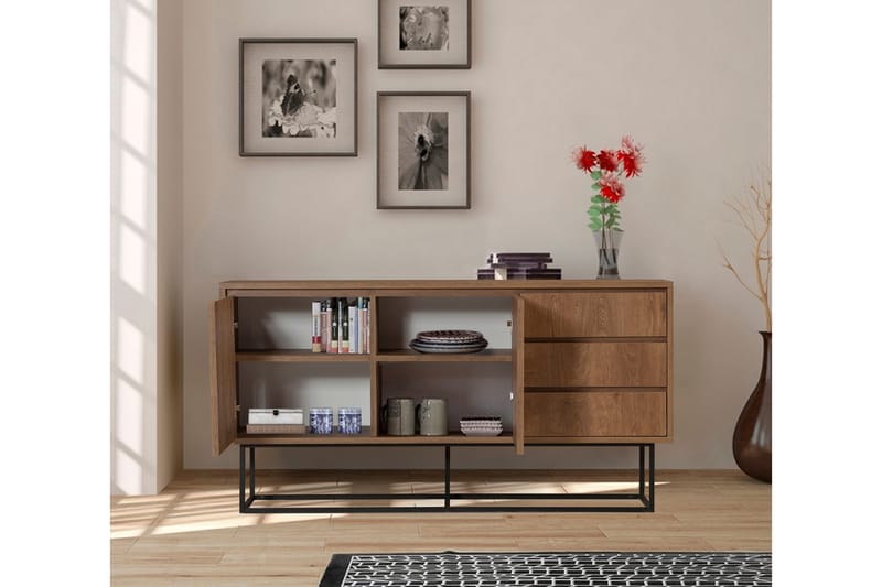 Pribeta Konsollbord 140 cm - Mörkbrun/Svart - Möbler - Bord & matgrupp - Avlastningsbord & sidobord - Konsolbord & hallbord