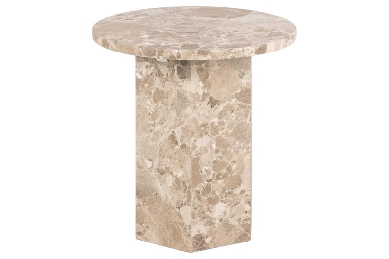 Prisa Runt Sidobord i Marmor Sten 50 cm - Beige - Möbler - Bord & matgrupp - Avlastningsbord & sidobord - Lampbord & sidobord