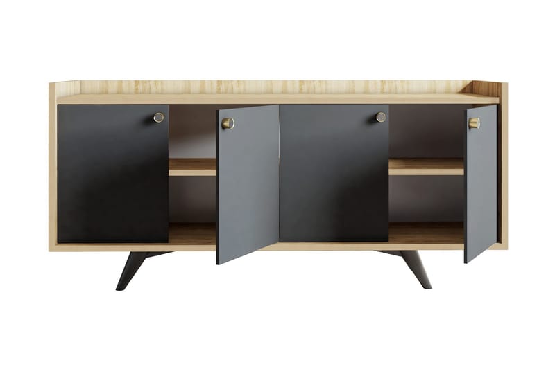 Qeleddun Avlastningsbord 150 cm - Antracit/Natur - Möbler - Bord & matgrupp - Avlastningsbord & sidobord - Konsolbord & hallbord