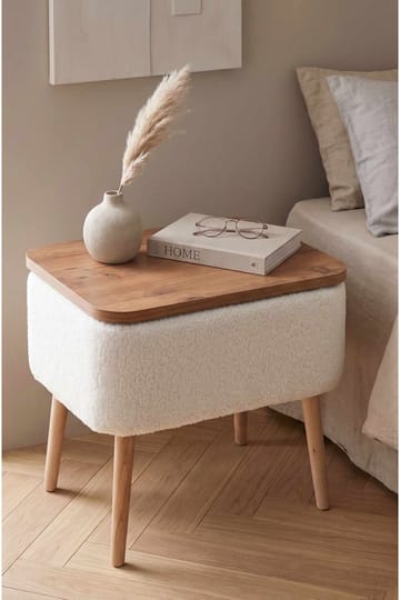 Queno Sidobord 60x65x30 cm - Vit - Möbler - Bord & matgrupp - Avlastningsbord & sidobord - Brickbord & småbord