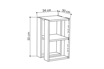 Quival Sängbord 30 cm - Multifärgad - Möbler - Bord & matgrupp - Avlastningsbord & sidobord - Sängbord & nattduksbord