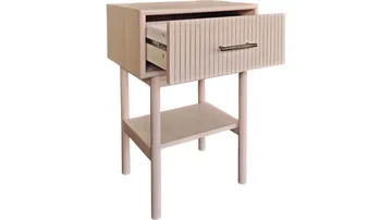 Råvika Sängbord 1 låda 66 cm - Vitpigmenterad ek - Möbler - Bord & matgrupp - Avlastningsbord & sidobord - Sängbord & nattduksbord