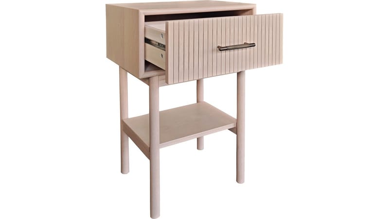 Råvika Sängbord 1 låda 66 cm - Vitpigmenterad ek - Möbler - Bord & matgrupp - Avlastningsbord & sidobord - Sängbord & nattduksbord