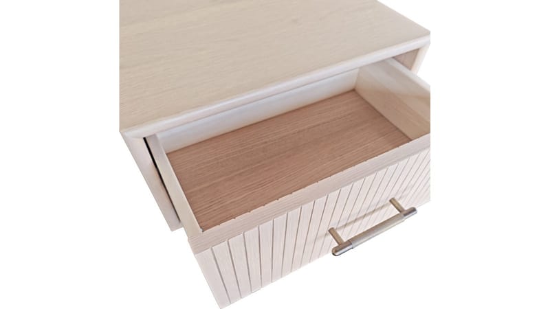 Råvika Sängbord 1 låda 66 cm - Vitpigmenterad ek - Möbler - Bord & matgrupp - Avlastningsbord & sidobord - Sängbord & nattduksbord