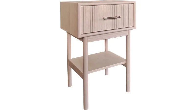 Råvika Sängbord 1 låda 66 cm - Vitpigmenterad ek - Möbler - Bord & matgrupp - Avlastningsbord & sidobord - Sängbord & nattduksbord