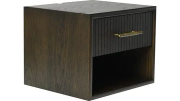 Råvika Sängbord vägghängd - Brunlackad ek - Möbler - Bord & matgrupp - Avlastningsbord & sidobord - Sängbord & nattduksbord