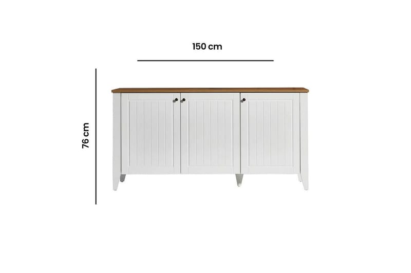Ranko Konsollbord 150 cm - Mediumfärgat trä/Vit - Möbler - Bord & matgrupp - Avlastningsbord & sidobord - Konsolbord & hallbord