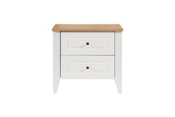 Ranko Sängbord 60 cm - Mediumfärgat trä/Vit - Möbler - Bord & matgrupp - Avlastningsbord & sidobord - Sängbord & nattduksbord