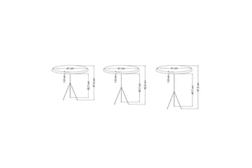 Ranko Satsbord 41 cm - Brun/Cremevit/Antracit - Möbler - Bord & matgrupp - Avlastningsbord & sidobord - Satsbord