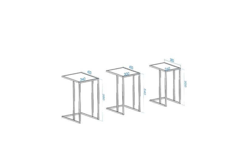 Ransdorp Satsbord 42 cm - Svart - Möbler - Bord & matgrupp - Avlastningsbord & sidobord - Satsbord