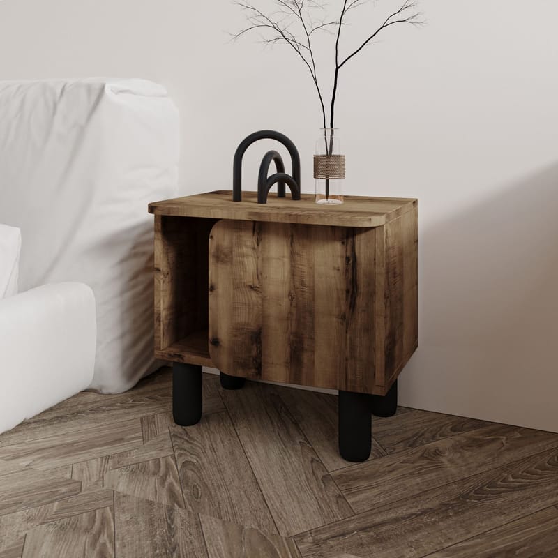 Relento Nattduksbord 50x48,6x30 cm - antik valnöt - Möbler - Bord & matgrupp - Avlastningsbord & sidobord - Sängbord & nattduksbord