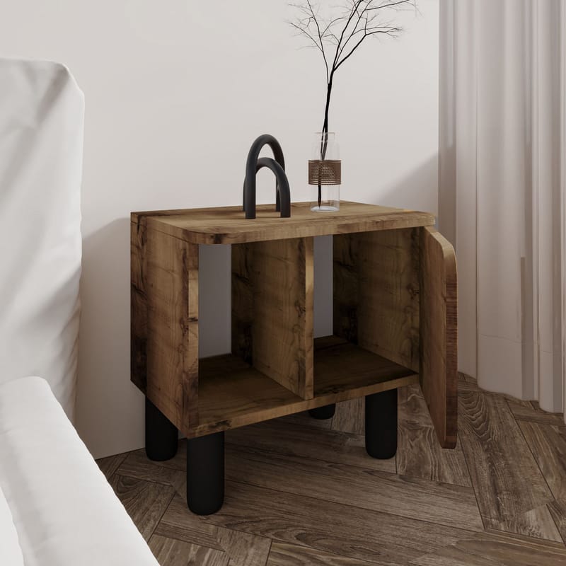Relento Nattduksbord 50x48,6x30 cm - antik valnöt - Möbler - Bord & matgrupp - Avlastningsbord & sidobord - Sängbord & nattduksbord