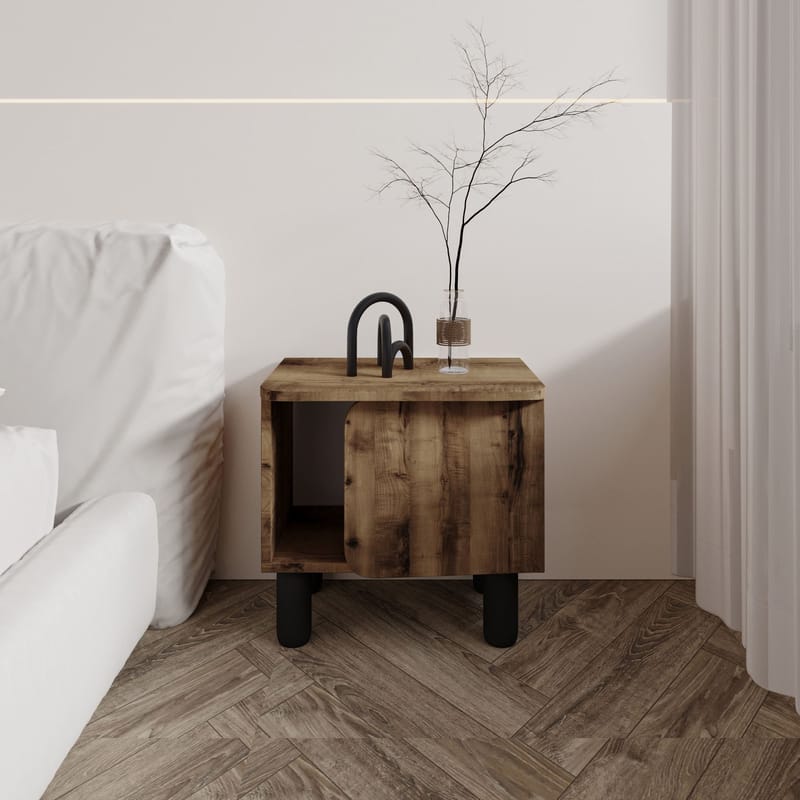 Relento Nattduksbord 50x48,6x30 cm - antik valnöt - Möbler - Bord & matgrupp - Avlastningsbord & sidobord - Sängbord & nattduksbord