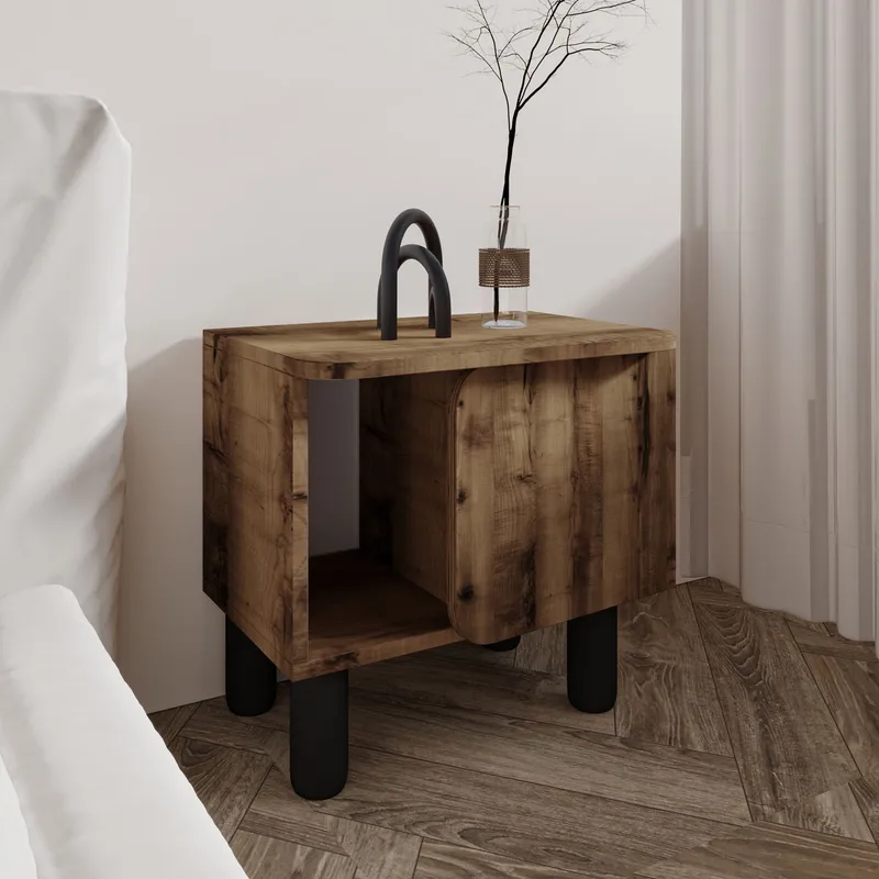 Relento Nattduksbord 50x48,6x30 cm - antik valnöt - Möbler - Bord & matgrupp - Avlastningsbord & sidobord - Sängbord & nattduksbord