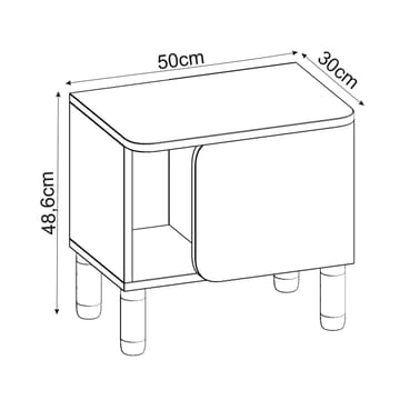 Relento Nattduksbord 50x48,6x30 cm - Vit - Möbler - Bord & matgrupp - Avlastningsbord & sidobord - Sängbord & nattduksbord