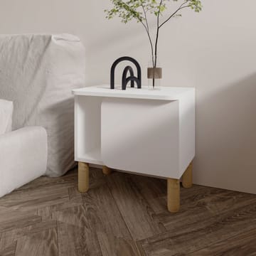 Relento Sängbord 50 cm, Öppen Förvaring - Vit - Möbler - Bord & matgrupp - Avlastningsbord & sidobord - Sängbord & nattduksbord